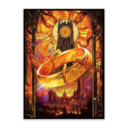 UAONO MTG Card Sleeves 100ct - Ring - Art Card Sleeves Deck Protector | Clear Front & Matte Textured Back, Sleeves for Magic The Gathering