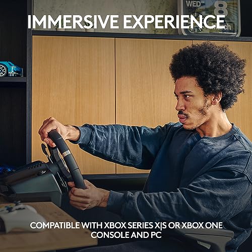 Logitech G920 Racing Wheel and Pedals for Xbox X|S/Xbox One/PC | Real force feedback, stainless steel paddle shifters, leather steering wheel cover, for Xbox Series X|S, PC, Mac - style: Xbox X|S, Xbox One, PC/Mac