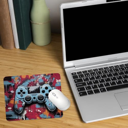 hold fizz Gaming Mouse Pad, Small Cool Gamer Mouse Pad, Gaming Mousepad Accessories for Desk, Laptop, Office, Computer, 9.5x7.9 Inch - color: gamepad blue