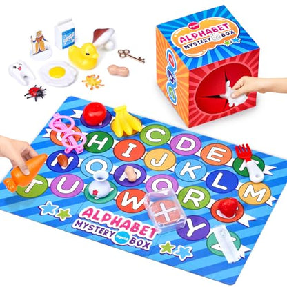 JoyCat Mystery Alphabet Box 26PCS, Letter Sorting Matching Game, Phonics | 26 letter pieces in a mystery box create fun sorting, matching and letter sound games for preschool learning