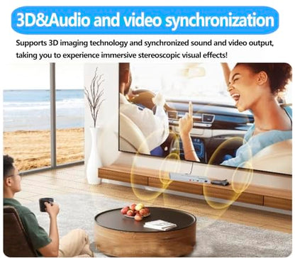 SGRAPID HDMI Splitter 1×8 8K HDMI2.1 Splitter 1 in 8 Out Distributor Affordable Multi-Monitor 8K@60Hz Full Ultra-HD with EDID RS232 Supports HDR HDPC2.2 3D Imaging 48Gbps Cascade DLP LCD HDTV DVD etc - size: HDMI Splitter 1×8 8K@60HZ