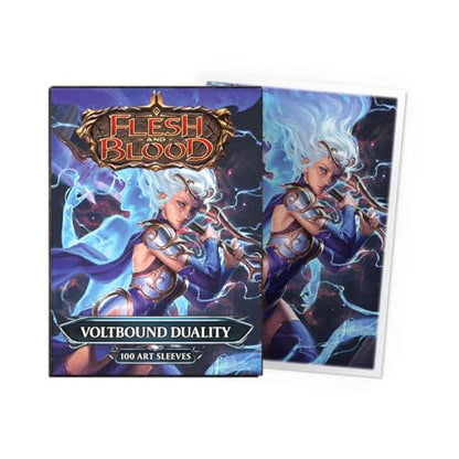 Dragon Shield | Flesh & Blood Art Sleeves | 100 CT - Smooth & Tough Premium TCG Sleeves | Compatible with Pokemon, One Piece & Magic the Gathering | Voltbound Duality - color: Voltbound Duality