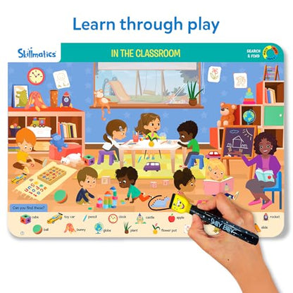 Skillmatics Search and Find Megapack Educational Game - Reusable Preschool Learning Activities, Perfect for Toddlers & Kids Who Love Toys, Art & Crafts, Builds Vocabulary, Gifts for Ages 3, 4, 5, 6 - style: 7. Search & Find Megapack
