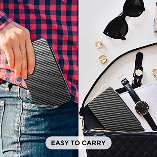 HEIYING Switch Game Card Case for Nintendo Switch 2/ OLED/Lite,Portable Travel Carry Case with 72 Game Card Slots and 24 Micro SD Cards Slots - color: Carbon Fibre Black