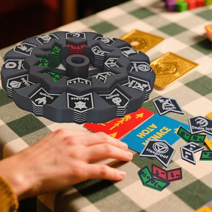 MTG Abilities Keywords Counter Wheel, Black Token Tracker 7.5 inch Diameter,123-Piece Keyword and Life Counter Bulk Tokens MTG, TCG, Cards Gaming Accessories - color: Grey