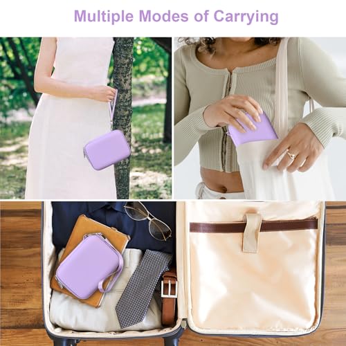 Canboc Hard Case for KODAK PIXPRO FZ55/ FZ45/ FZ43/ FZ53 16MP Digital Camera, Vlogging Camera Bag, Zipper Mesh Pocket fit Cable, SD Card, Purple (Case Only) - color: T-Purple