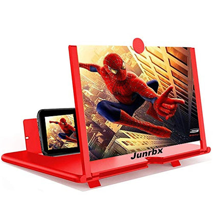 12" Screen Magnifier Amplifier, Generation of Mmobile Mobile Phone Holder Screen Magnifier, for Watching Movies, Videos, Etc. The Best Choice for Gifts (Red) - color: Red