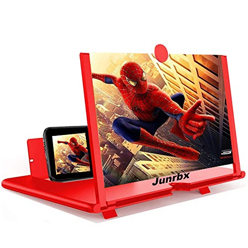 12" Screen Magnifier Amplifier, Generation of Mmobile Mobile Phone Holder Screen Magnifier, for Watching Movies, Videos, Etc. The Best Choice for Gifts (Red) - color: Red