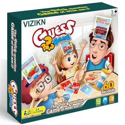 Headbands Game for Kids – Guessing Board Game to Boost Vocabulary, Critical Thinking, and Social Skills – Quick Question Family Game Night for 2–4 Players – Travel-Friendly Fun (Vehicle Theme) - style: Vehicle