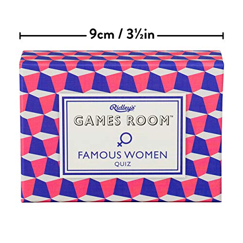 Ridley’s Famous Women Trivia Card Game – Trivia Games for Adults and Kids – 2+ Players – Includes 140 Unique Question Cards – Fun Quiz Cards That Make a Great Gift - color: Trivia Famous Women
