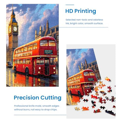 2 Pack Puzzles for Adults 1000 Pieces-Big Ben and Eiffel Tower Difficult Jigsaw Puzzles for Adults,Hard Jigsaw Puzzle Decorations DIY Leisure Game Toy Suitable Family Friends(27.5x20 inches) - style: Big Ben and Eiffel Tower