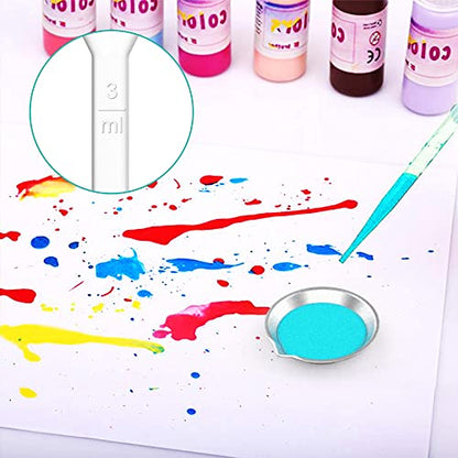 DIYESMART 36pcs Paint Tray Palettes, 2pcs Paint Stirrers and 2pcs droppers Suit for Airbrush Paint Mixing, DIY Art Craft Painting, Model Painting, Hobby Paint Model Building Tools, Lightweight… - size: 36022