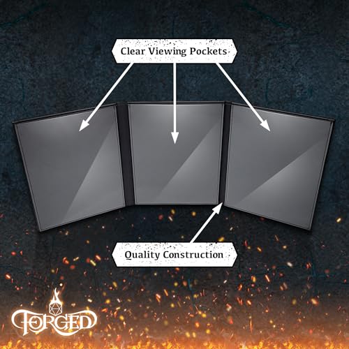 Game Master Screen - 30in Portrait DM Screen Compatible with Dungeons and Dragons and Other TTRPG - Faux Dragon Skin with Clear Dry Erase 8.5 x 11 Pockets - Slipcase Stores with DND Books - Black - color: Portrait Black