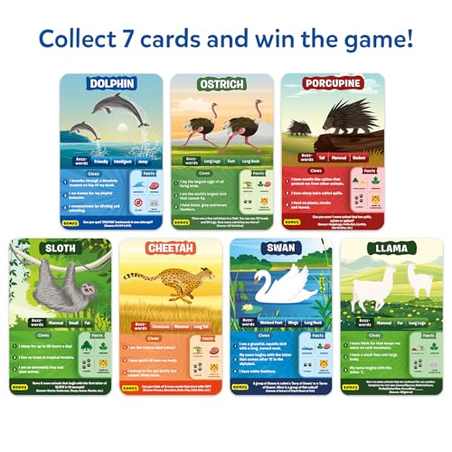 Skillmatics Guess in 10 Animals Megapack – Trivia Card Game, Gift for Kids | Educational Cards, Family Game, Travel Toy & STEM Board Game, Screen-Free Fun, Boys & Girls Ages 6, 7, 8, 9 and Up - style: 9. Animal Planet Mega Pack