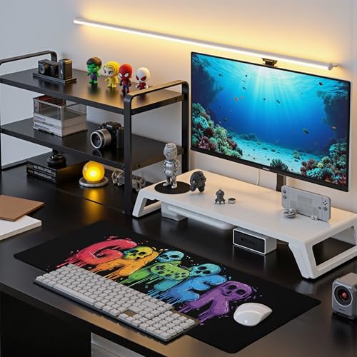 Gaming Mouse Pad Mat XL Extended Large Gaming Desk Pad Mousepad, Vibrant Game Computer Laptop Keyboard and Mouse Mat, Office Desk Decor Mousepad Deskmat with Stitched Edges Mat - color: Gamer