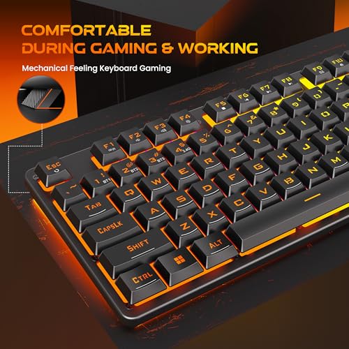 Redragon K521WL Wireless Gaming Keyboard with Knob, Tri-Mode BT/2.4G/USB-C RGB Mechanical Feeling Keyboard with Multimedia Keys, 4000mAh Battery, Anti-Ghosting, Compatible with PC - Upgrade - color: Jet Black
