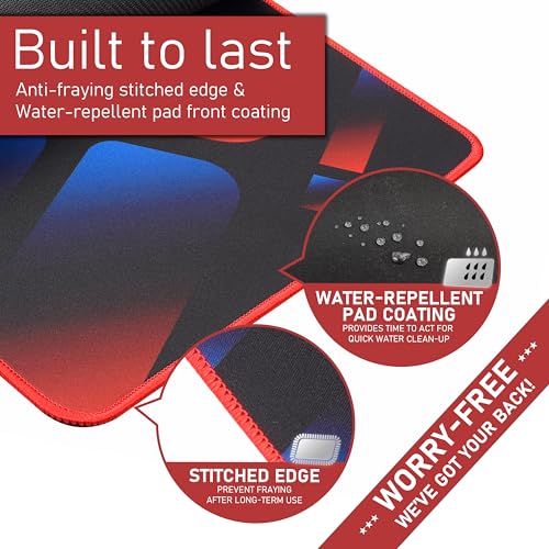 iRocks C23 Extended Gaming Mouse Pad, Table Pad, Desk Mat, Waterproof, Durable Surface, Compatible with All Mice – 31.5” x 11.81”