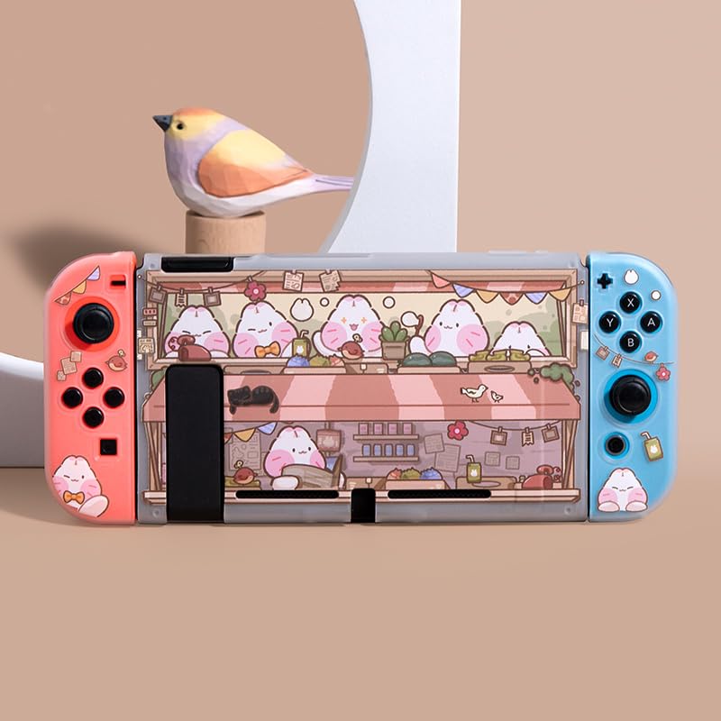 Bunny Grocery Switch Protective Case Cover Skin, Soft TPU Cover Case Compatible with Switch - size: For Switch 2017