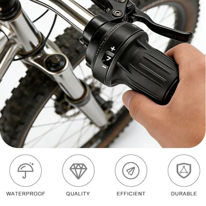 7 Speed Bike Shifter, SL-RV100-7 Speed Shifter Lever Bicycle Twist Grip Thumb Gear Shifter for MTB Folding Mountain Bike - size: RV100-7R