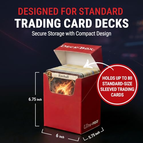 Ultra Pro Multicolor Deck Box – TCG Card Storage Box for Pokemon, Magic The Gathering & YuGiOh – Holds 80 Sleeved Cards, Archival Safe Polypropylene & Self-Locking Lid Deck Storage – 5 Pack