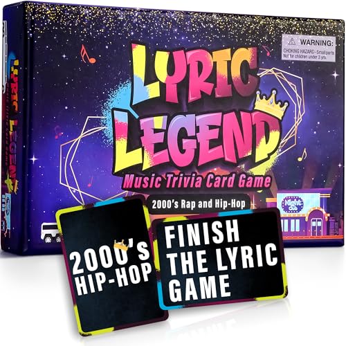 Lyric Legend 2000s Hip-Hop and Rap Music Trivia Game - Adult Games for Game Night - Good for Groups – Finish The Lyrics Party Game - Multiple Choice, Listen While You Play with Included Playlist! - style: 2000's Hip-Hop & Rap