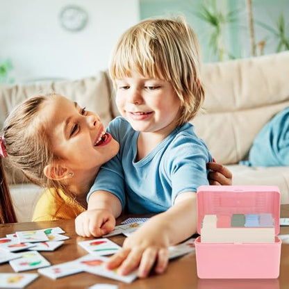 H4D Index Card Holder 3x5 Inches with 25 Plastic Dividers, Light Pink - color: Light Pink, size: 3x5 inch