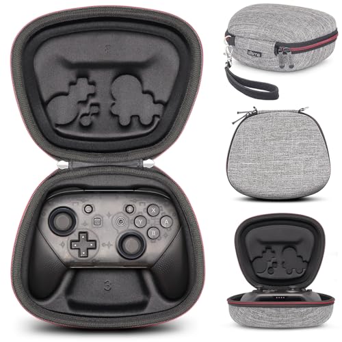 sisma Carry Case Compatible with Nintendo Switch & Switch 2 Pro Controller (2025), Hard Shell Travel Protective Case Portable Carrying Bag -Grey 1680d - color: Grey 1680d