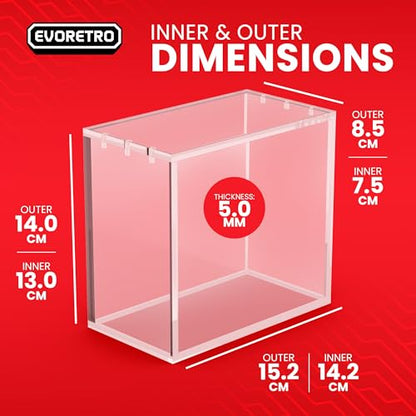 Acrylic Display Case Compatible with One Piece TCG Booster Box + 5 Clear PET Protector Cases Bundle