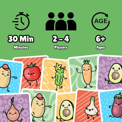 TADU Potato Tomato • Quick Card Game for Children and Adults • Travel Game • Board Game for Families • Ages 6+ • 2-4 Players • 30 Minutes