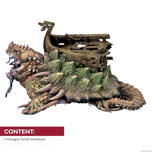 Dungeons & Lasers Dragon Turtle Miniature - Large Figure for Use with DND and 5E Compatible RPG Games - Unpainted and Unassembled - for Ages 14 Years and up