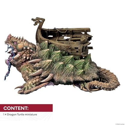 Dungeons & Lasers Dragon Turtle Miniature - Large Figure for Use with DND and 5E Compatible RPG Games - Unpainted and Unassembled - for Ages 14 Years and up