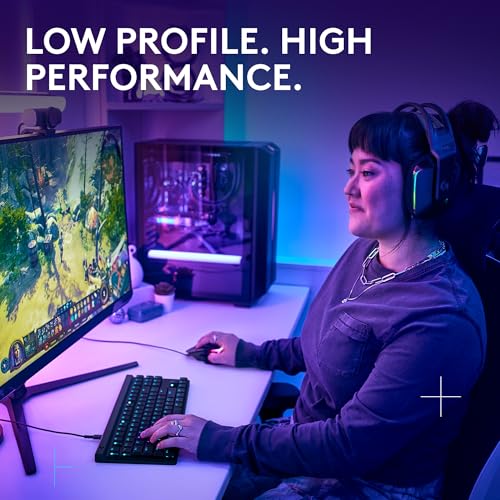 Logitech G515 TKL Gaming Keyboard (Tactile) - Black | Fully customizable, double-shot PBT keycaps, brown switches - color: Black, style: Wired