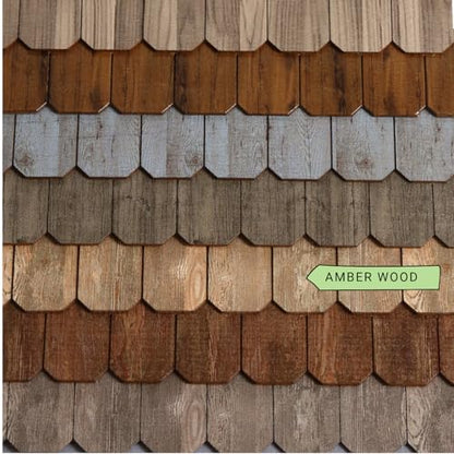 Miniature Roof Shingle Strips for 1:12 Scale Dollhouse Roofing | Set of 25 Strips, REDUCIO! - color: Amber Wood