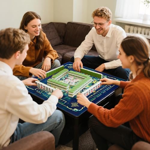 Mahjong Mat,Non-Slip and Noise Reducing Portable Mahjong Accessories | 31.5" x 31.5" with a Carrying Bag,Game Table Mat for Board Games, Card Games, Dominoes - color: Tiger