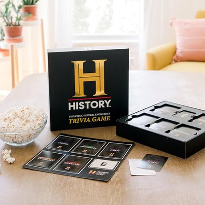 HISTORY Channel Trivia Game Deluxe – 2400 General Knowledge Questions Including 80s & 90s Trivia | HISTORY Trivia Card & Party Game for Adults, Families & Board Game Night – Great Gift for Dad & Gen X