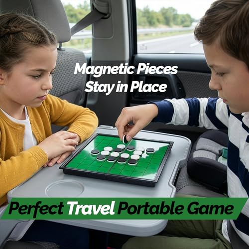 Sterling Games Othello Reversi Strategy Board Game 9.75 Inch Board with Folding Magnetic Board and Pieces for Home and Travel