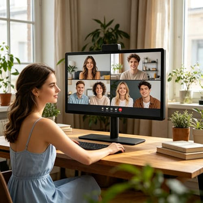 1080P USB HD Webcam with Microphone， Web Camera for PC，with Auto White Balance for Video Calls, Live Streaming Gaming & Online Meetings ，USB Streaming Camera - color: Black