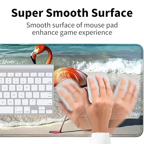 Flamingo for MTG & TCG Playmat Mouse Pad,BFDHGQZC 24" x 14" Game Mat for MTG/RPG/CCG Trading Card Game Playmats Table Mat Perfect for Card Games Video Games Computer Office - color: Flamingo