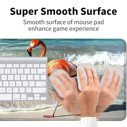 Flamingo for MTG & TCG Playmat Mouse Pad,BFDHGQZC 24" x 14" Game Mat for MTG/RPG/CCG Trading Card Game Playmats Table Mat Perfect for Card Games Video Games Computer Office - color: Flamingo