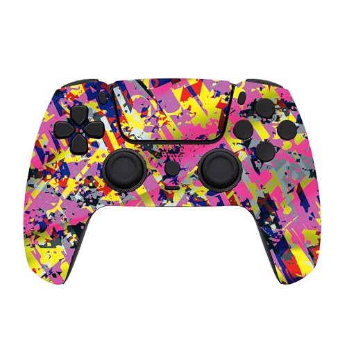 Custom Controllerzz Custom Wireless Controller Compatible with PS5 - Multiple Designs Available (Neon Drip) - color: Neon Drip