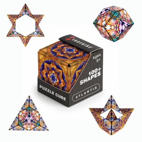 Shashibo DODECA Magnetic Puzzle Cube, Stress Relief Fidget Toy | 100+ Possible Shapes, Sensory Fidget Toy For Adults & Kids, Fun Shape Shifting Puzzle Box For All Ages - color: Atlantis, size: DODECA