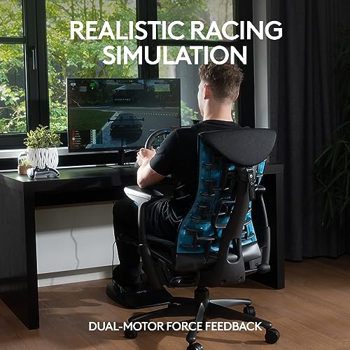 Logitech G29 Driving Force Racing Wheel and Floor Pedals, Real Force Feedback, Stainless Steel Paddle Shifters, Leather Steering Wheel Cover for PS5, PS4, PC, Mac - Black - style: PS5, PS4, PC/Mac