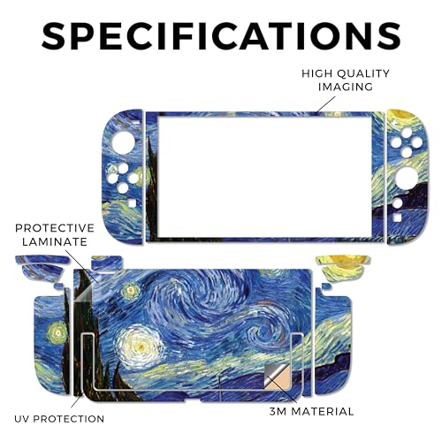 Gaming Skin Compatible with Nintendo Switch 2 Console Only - Starry Night - Premium 3M Vinyl Protective Wrap Decal Cover - Easy to Apply | Crafted in The USA by MightySkins - color: Starry Night, size: Switch 2 Console Skin Only, style: Matte Finish
