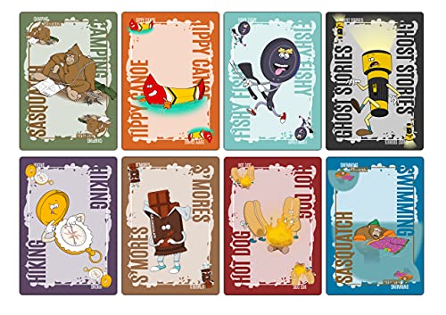 Camping with Sasquatch by Big Discoveries - A 128-Count Family Card Game with a Roar! | Fun Rummy Meets Slapjack Card Games for Kids, Teens, Adults, and Families - style: Camping with Sasquatch