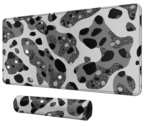 Glittering Leopard Print for MTG & TCG Playmat Mouse Pad,BFDHGQZC 24" x 14" Game Mat for MTG/RPG/CCG Trading Card Game Playmats Table Mat Perfect for Card Games Video Games Computer Office - color: Glittering Leopard Print