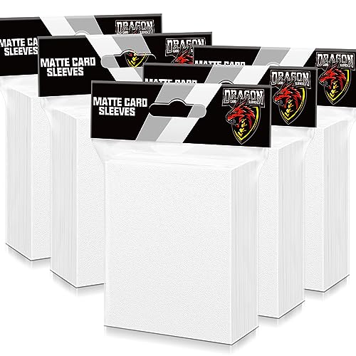 Kitoyz 500 Pcs Card Sleeves for Trading Card, Matte Card Sleeves Deck Card Protectors Compatible with Baseball Cards, Sports Cards, Game Cards (White) - color: White, size: 500PCS