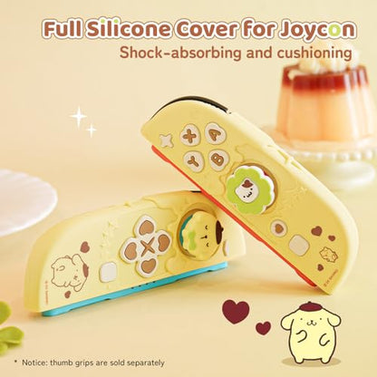 Kuitmor Silicone Protective Shell Compatible with Joy con of Switch 2, Soft Silicone Cover Case, Anti-Scratch Protective Case for Switch 2025 Controllers (Yellow Pompompurin)