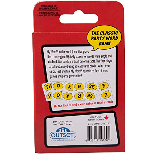 My Word! The Card Game of Fast and Fun Wordplay – Travel Sized - for 2 to 6 Players Ages 8 and up by Outset