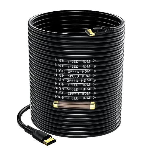 4K HDMI Cable 100ft Ultra High Speed HDMI 2.0 Cord 4K@60Hz 18gbps, Gold Plated Connector,Ethernet Audio Video Return,Compatible for 1080p 3D HDTV PC Xbox Arc Laptop PS3/4/5/9 etc - size: 100FT
