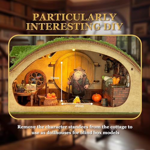 Miniature House Kit - Forest-Themed DIY Dollhouse Kit | Blind Box Design, Stress-Relief Craft, 3D Wooden Puzzles for Adults - The Magic Ring House (SQ-59) - color: The Magic Ring House